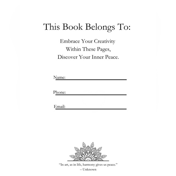 Harmonious Mandala: A Journey of Joy – Inspirational Coloring Book - Picture 5 of 6